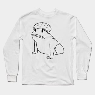 Frog in a shower cap Long Sleeve T-Shirt